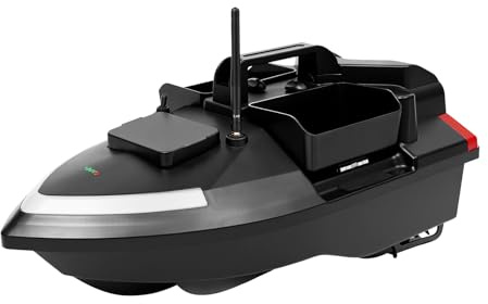 DDTABASE GPS Futterboot 500M,Köderboot Boot Fernbedienung Futterboot mit 3 Köderboxen,12000mAh Akku,Fernbedienung Angeln,Köderlieferboot Drahtlose,Nachtangeln, LED Suchscheinwerfer