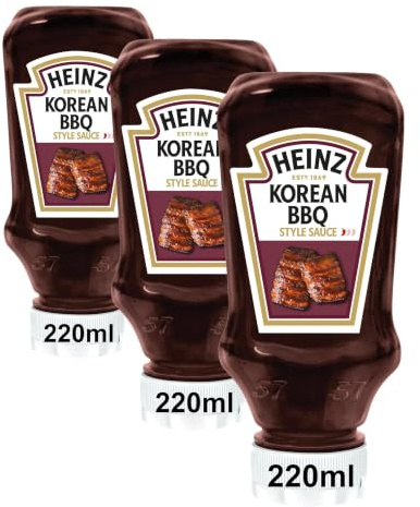 Heinz Salsa Korean BBQ Bocabajo, 220ml (Paquete de 3)