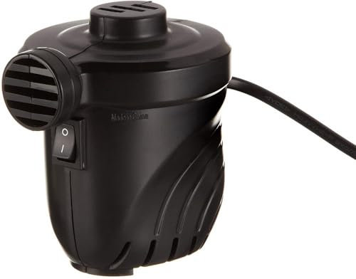 High Peak 49715 Elektropumpe 230V, E-pumpe, 3 extra Ventile, extra stark, Schwarz