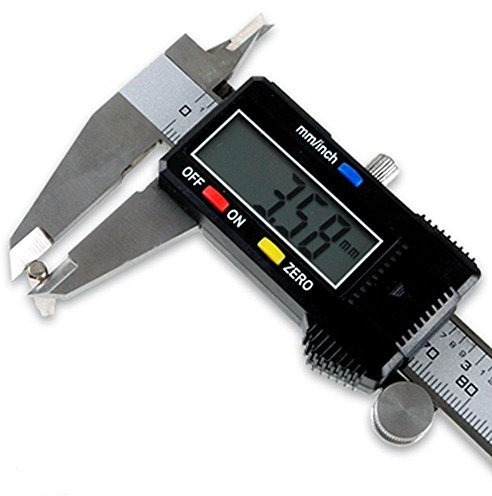 ZJchao Messschieber, Digitaler Messschieber, Mikrometer Schieblehre 200mm Wasserdichte Meßschieber mit LCD Display für Haushalt und Industrie Messung