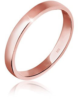 Elli Ring Damen Basic Verlobung in 925 Sterling Silber Rosévergoldet