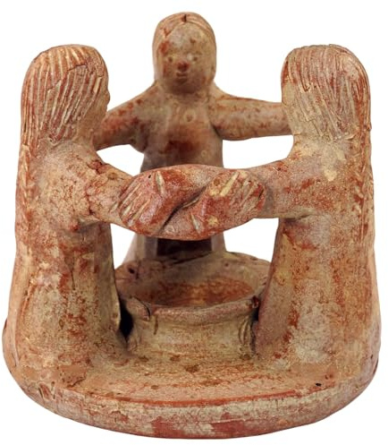 Teelichthalter Freundeskreis aus Keramik, symbolisch für Freundschaft | Schöner Kerzenständer aus Keramik, ideal als Geschenk, für Frieden und Dankbarkeit.