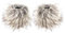Futrzane Classic Manschetten - Fell Stulpen Damen - Pelz Pulswärmer Handstulpen (Asche Classic)
