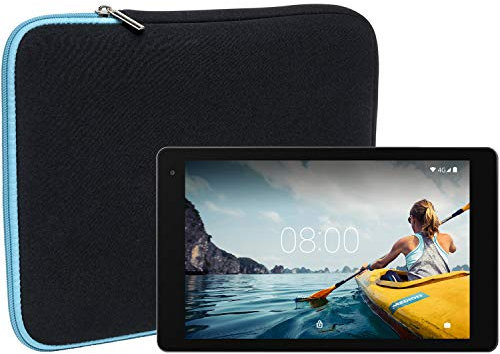 Slabo Tablet Tasche Schutzhülle für Medion Lifetab P10612 (MD61224) Hülle Etui Case Phablet aus Neopren – TÜRKIS/SCHWARZ