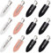 POFET 12 Stück No Bend Haarspangen Make-up No Crease Haarspangen Pin Curl Clips für Frisur Pony Wellen Styling oder Make-up-Anwendung (4 Farben)