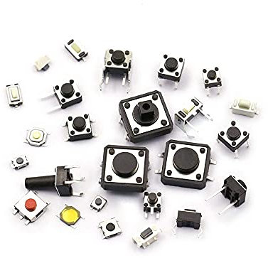 Lot de 125 boutons poussoirs tactiles de 25 types pour télécommande de voiture