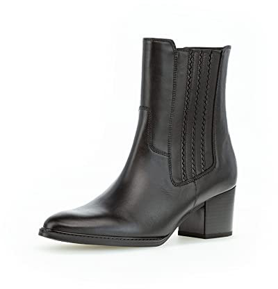 Gabor Damen Chelsea Boots, Frauen Stiefeletten,Moderate Mehrweite (G),kurzstiefel,uebergangsschuhe,uebergangsstiefel,schwarz (Micro),40 EU / 6.5 UK