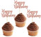 Blumomon 24Pcs Happy Birthday Cupcake Toppers Rose Gold Glitter Birthday Cake Decorations Picks for Celebrating Birthday Party Decorations Supplies