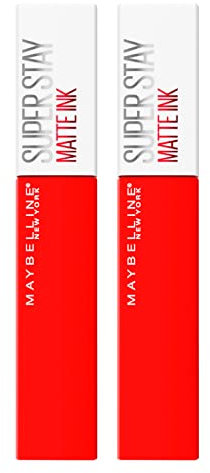 2x Maybelline New York SuperStay Matte Ink Tinta Labbra Rossetto Liquido Colore 320 Individualist