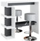 Vicco Bartisch-Set Dana, Bartresen und Hocker, Weiß/Anthrazit, 108 x 50 cm mit 2 Barhockern