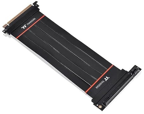 Thermaltake Tt Premium PCI-E 4.0 200mm flexiable Extender with 90 Degree Adapter, AC-060-CO1OTN-C2, Black