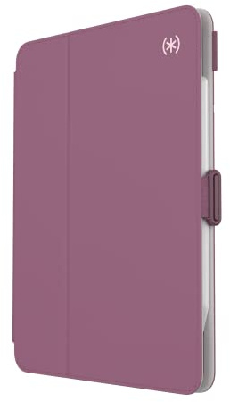 Speck Funda para iPad Pro de 4ª generación de 11 Pulgadas, protección contra caídas y cámara, Soporte Delgado multirango, Soporte para lápiz Apple, plomería, Manzana aplastada, Rosa crepé