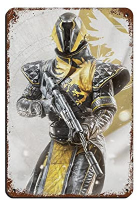 Destiny 2 Game 1 Retro-Poster Metall-Blechschild Chic Art Retro Eisen Malerei Bar Menschen Höhle Cafe Familie Garage Poster Wanddekoration 20 x 30 cm