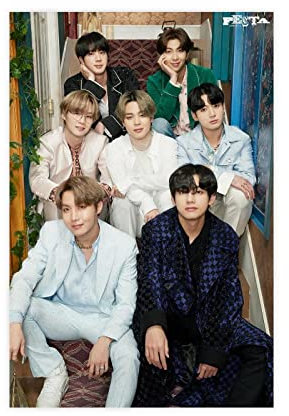 MJKO Kpop Poster Bts 2020 Leinwandposter, Schlafzimmer-Dekor, Sportlandschaft, Büro, Raumdekoration, Geschenk, ungerahmt, 30 x 45 cm