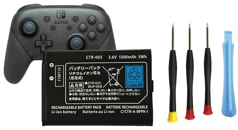 WirelessFinest Batterie de rechange CTR-003 pour manette Nintendo Switch Pro HAC-013 Fix Dead Power