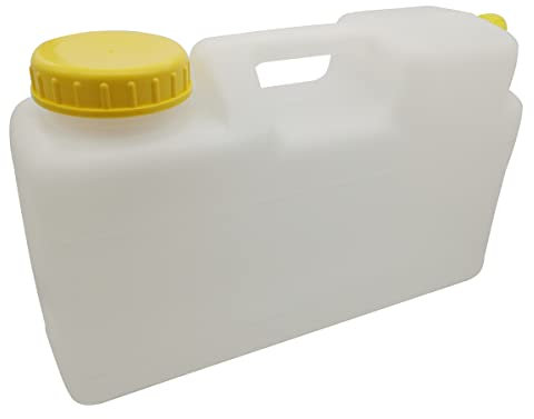 AnSa Raumsparkanister 12 Liter Wasser Kanister | DIN 96 | Lebensmittelecht | Camping Wohnmobil | Trinkwasser Kanister | Tragegriff
