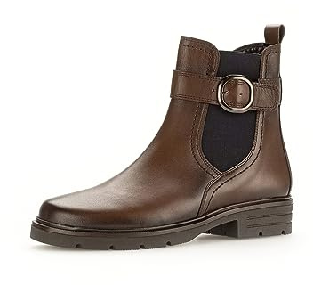 Gabor Damen Chelsea Boots | Frauen Stiefeletten | Wechselfußbett | Best Fitting | Booties | halbstiefel | Sattel (Eff)(Blue) | 38.5 EU - 5.5 UK