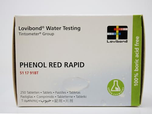 TEST ALL WATER - pH Phenol Red Rapid Dissolve Tablets | Fast, Accurate pH Testing 6.8-8.4 | Ideal for Pools, Spas, Industrial Use | 250 Pack