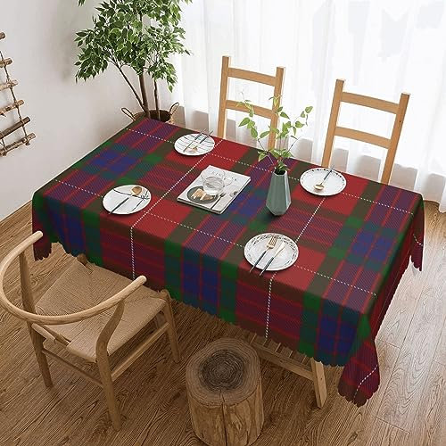 Rechteckige Tischdecke, Old Scotsman Clan Fraser Tartan Plaid, resistente waschbare Tischdecke, dekorative Tischdecke für Esszimmer, drinnen und draußen