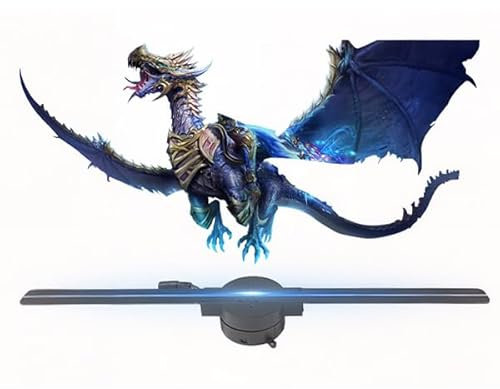 Yunir 3D Hologramm Fan, 16,5 Zoll, LED, WLAN, App & Fernbedienung, für Shop/Bar/Weihnachten/Halloween