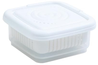 Food Storage Containers with Lids Fridge Berry Storage Container with Lid/Strainer Fresh Produce Saver Keeper for Scallion Ginger Garlic Vegetable Fruit Meat Lettuce