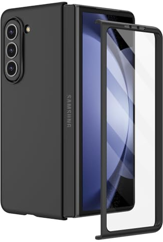 Doeshine for Z Fold 5 Case Slim, Screen Protector,Skin-Friendly, Black | Full Body Cover, Thin Slim Fit Phone Case, Lightweight Hard PC Durable Protective Cover Case for Samsung Galaxy Z Fold 5