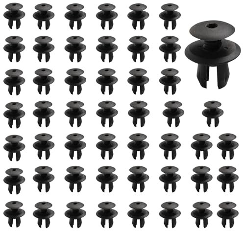 Okaywork 50pcs Verkleidungsklammern befestigungsclips Passend für Volkswagen T4 T5 Transporter Transporter spreiznieten auto Autoverkleidungsklammern Türverkleidungsklammern (Schwarz)