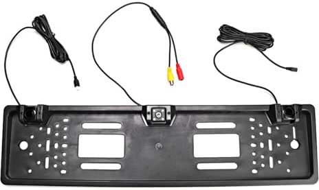 Nummernschildrahmen-Rückfahrset, Europäischer Nummernschildrahmen, 12 LED-Kamera, Rückfahranzeige, Parksensor, Autozubehör