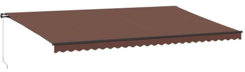 vidaXL Markise Manuell mit LEDs Braun 600x300 cm, Markisen, Markise ausfahrbar, Manuelle Markise, Markise einziehbar, Markise manuell, Markise mit LED