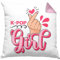 Trendation K-Pop Girl Kissen mit Füllung 40x40 Geschenkidee für K-Pop Fans Asiatische Musik (Rosa)