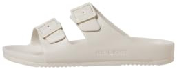 JACK & JONES Mens Sandal Double Buckle Adjustable Strap Open Toe Slides for Men - Summer, Beach, Hiking, walking, Moonbeam Colour, Size- 6 UK