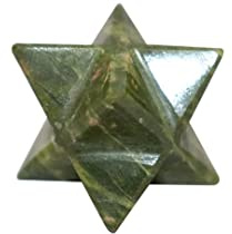 Vediknectar® Merkaba-Stern Feng Shui Unakit natürlicher Dekorationsstein Reki-Kristall-Dekor Feng Shui Wohndekor Taschenpalmstein Mini-Kristallstern handgefertigter Chakra-Stein Geschenke