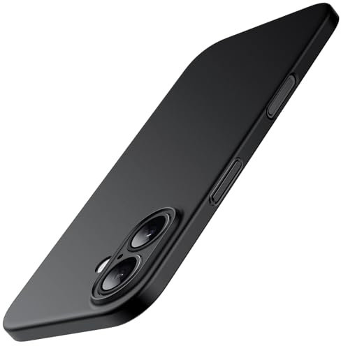 JETech Ultra Slim Case for iPhone 16 Plus 6.7 Inch, Camera Lens Full Protection, Lightweight Matte Finish PP Hard Minimalist Cover (Black)