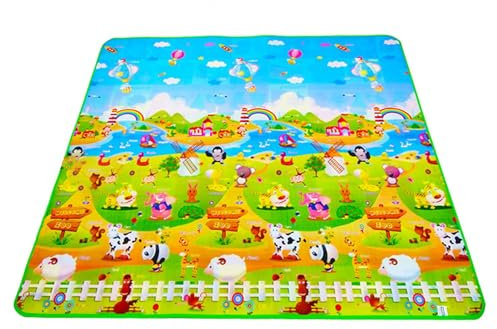 200x180cm Tappetino Per Gattonare - Tappeto Da Gioco Per Bambini, Tappeto Grande Gioco, Tappetini Per Bambini Per Giocare, Tappeto Da Gioco Educativo, Tappetino Gioco In Schiuma EVA Pieghevole