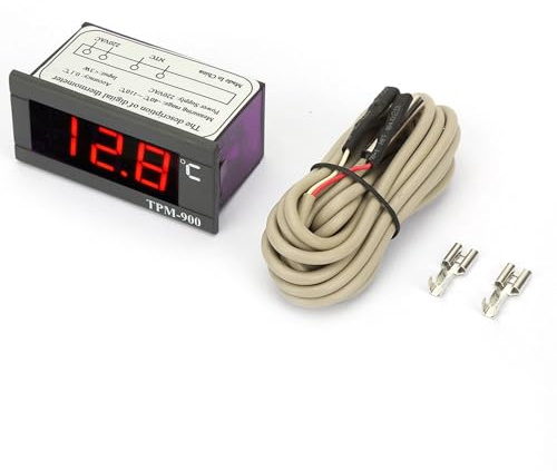 TPM-900 220 V Digitaler Temperaturregler, LED-Panel-Messgerät mit Sensor, Thermostatregler, Heizung und Kühlung, Digitaler Temperaturmonitor
