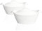 jinsongdafa Juego de 2 cazuelas de cerámica de 900 ml de sopera blanca francesa con tapa de horno a mesa, asas de cerámica para servir cenas y fiestas, apto para microondas y horno