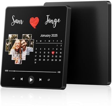 Custom Music Fridge Magnets Spotify Plaque, Christmas Valentine's Anniversary Birthday Gifts for Boyfriend Couples Girlfriend Wife Her Him, Personalized Music Refrigerator Magnets with Picture