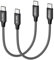 RAVIAD Cable USB C Carga Rápida 100W Corto [2Pack 0.3M] Cable USB C a USBC PD3.0 5A Cable Tipo C QC3.0 Cable de Nylon Carga Rápida Tipo C para iPhone 16 15 Plus Pro Max, Galaxy S24 S23, MacBook, Pad