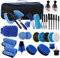 31 Pièces Kit Nettoyage Voiture,Kit de Brosse Nettoyage Voiture pour l'intérieur et l'extérieur, Car details Brush car Wast set, kit de Nettoyage de voiture pour Fentes de Ventilation,Roues,Surfaces