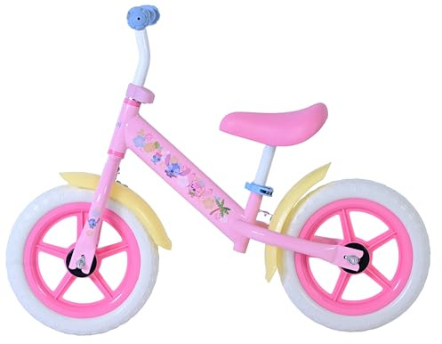 Disney Stitch Laufrad ab 3 Jahren – 12 Zoll stabiler Metallrahmen Mädchen Jungen – Trainings-Kinderfahrrad mit verstellbarem Sattel & Lenker, Hartschaumreifen – Motorikentwicklung, Kinderfahrzeug