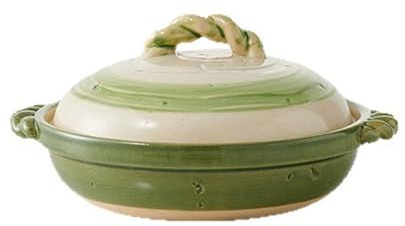 MEMEM Keramik-Eintopf, chinesischer Feuertopf, vielseitiges Kochgeschirr aus Porzellan mit Deckel, Keramik for Küche und Haushalt, Töpfe for Suppen(1L)