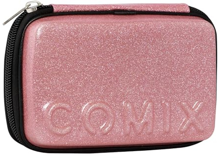 COMIX - Astuccio Scuola, Astuccio Maxi Zip per Bambini e Ragazzi, con Set Cancelleria Incluso, Cover Rigida con Maxi Logo in Rilievo e Tirazip in Metallo, 14,5 x 21h x 6,5 cm
