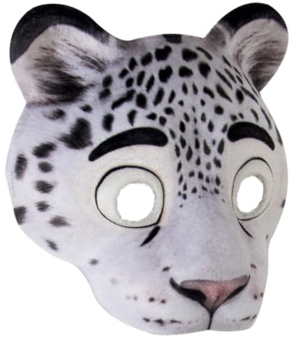 Toyvian Schneeleoparden Maskenballmaske aus Eva für Erwachsene
