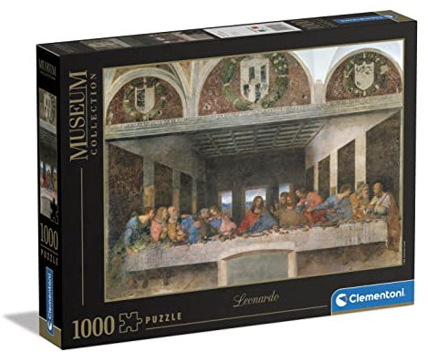 Clementoni 31447 Leonardo Das Abendmahl Puzzle 1000 Teile, Museum Collection, Geschicklichkeitsspiel für die ganze Familie, Erwachsenenpuzzle ab 14 Jahren Mehrfarbig
