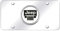 Jeep Chrome Logo auf Edelstahl Nummernschild