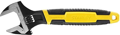 STANLEY Llave Ajustable MAXSTEEL, Longitud 300mm, Acabado Fosfatado, Cromo Vanadio, Mango Ergonómico Bimaterial, Apertura 39mm, Cumple Normas ISO/DIN/ASME, 0-90-950