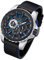 FIREFOX XXL Chronograph Firestorm FFS205-103 Herrenuhr Edelstahl schwarz/blau Lederarmband Dornschließe 10 ATM wasserdicht