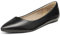DREAM PAIRS Women's Casual Pointed Toe Ballet Pumps Slip On Ballerina Flats Shoes,Size 6,Black/pu,Sole-Classic