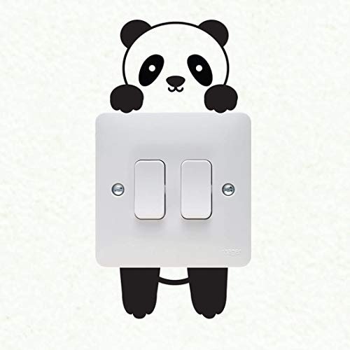 Panda Wall Sticker Plate Light Switch Wall Sticker Vinyl Decal Mural Home Decoration Power Socket Sticker