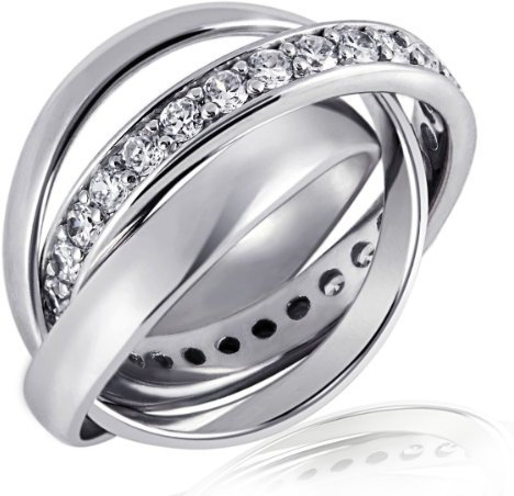goldmaid Damen-Ring Silber 925, Ring 3 in 1, Grösse 58, Me R643S58 Schmuck